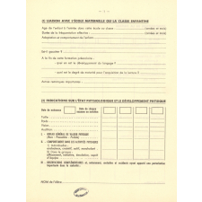 Dossier scolaire.
