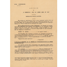 Ecole Polytechnique - Promotion 1929 - Instruction pour les élèves admis en 1929 - Annexe à l'Instruction pour les élèves admis en 1929 - Concession de places gratuites.