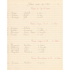 Liste annuelle. 1955-1956. Ecole de filles de Mouy. Département de l'Oise.