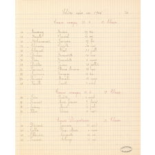 Liste annuelle. 1955-1956. Ecole de filles de Mouy. Département de l'Oise.