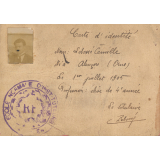 Carte d'étudiant de l'École Normale de Rouen. 