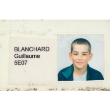 Carte signalétique de l'élève Blanchard Guillaume. 