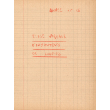 Cahier de surveillance. 