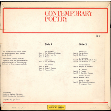 Contemporary poetry : an anthology for students of English : sixteen poems by modern English poets