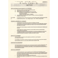 Dossier de candidature en première année de Section de Technicien Supérieur. Rentrée 1993.