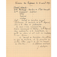 Registre des Délibérations du Conseil des professeurs. École Normale d'Institutrices de Chartres. 1945-1950. 