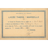 Billet de félicitations