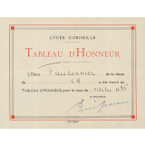 Tableau d'Honneur, lycée Corneille