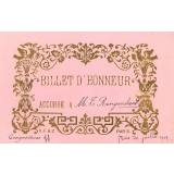 Billet d'honneur accordé à M. T. Ringenbach, Compositions 42/25, mois de juillet 1907