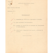 Inspection académique du Cantal. Année scolaire 1962-63. Circulaires. 