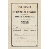 Ex-praemio . Externat des religieuses de St Charles.