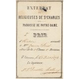 Ex-praemio . Externat des religieuses de St Charles.