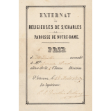 Ex-praemio . Externat des religieuses de St-Charles.
