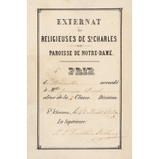 Ex-praemio . Externat des religieuses de St-Charles.