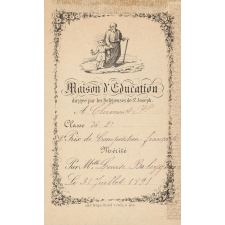 Ex-praemio . Maison d'Education dirigée par les Religieuses de Saint-Joseph.