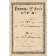 Ex-praemio . Pensionnat de Saint-Joseph de Saint-Etienne.