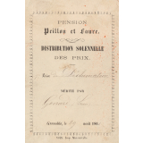 Ex-praemio . Pension Peillon et Faure.