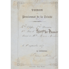 Ex-praemio . Voiron. Pensionnat de la Trinité.