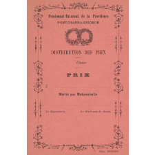 Ex-praemio . Pensionnat-Externat de la Providence Pontcharra-Grignon.