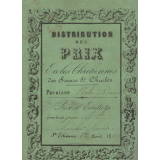 Ex-praemio . Distribution des prix. Ecoles chrétiennes des soeurs de Saint-Charles.