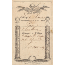 Ex-praemio . Collège de Provins. Distribution des prix.