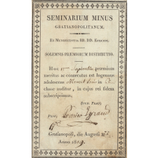 Ex-praemio . Seminarium Minus Gratianopolitanum.