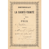 Ex-praemio . Externat de la Sainte-Trinité.