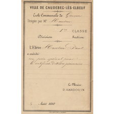 Ex-praemio . Ville de Caudebec-les-Elbeuf.