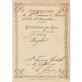 Ex-praemio . Institution de Melle Lanier à Thiais 43 Avenue d'Ormessan.
