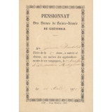 Ex-praemio . Pensionnat des Dames de Sainte-Ursule de Grenoble.
