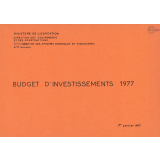 Budget d'investissements 1977.