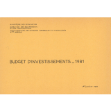 Budget d'investissements 1981.
