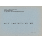Budget d'investissements 1982.