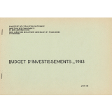 Budget d'investissements 1983.
