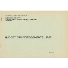 Budget d'investissements 1983.