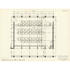Ministère de l'Education nationale. Secrétariat d'Etat à l'Education nationale (Beaux-Arts). Direction de l'Architecture. Service technique des constructions scolaires et Universitaires. Bâtiments d'enseignement. Schémas types. 1952.