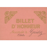 Billets d'honneur.