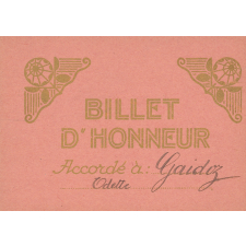 Billets d'honneur.