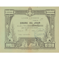 Billet d'autorisation de sortie en récompense des bonnes notes de la semaine.