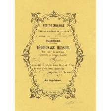 Témoignage mensuel de satisfaction. Petit-Séminaire et Collège diocésain de Saint-Lô.