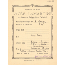 Mentions obtenues par Melle Madeleine Lavigne.