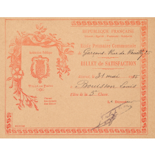 Billets de satisfaction. 