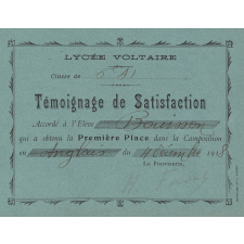 Témoignages de satisfaction et prix aux compositions trimestrielles. 