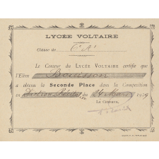 Témoignages de satisfaction et prix aux compositions trimestrielles. 