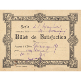 Billets de satisfaction. 