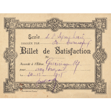 Billets de satisfaction. 