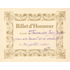 Billet d'Honneur