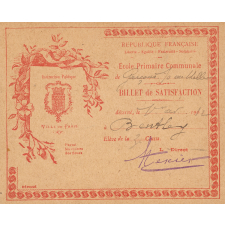 Billet de satisfaction