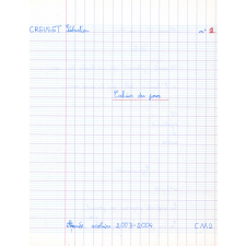 Cahier du jour