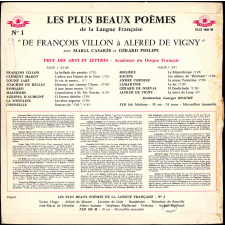 Les plus beaux poèmes de la langue française. N°1, de François Villon à Alfred de Vigny